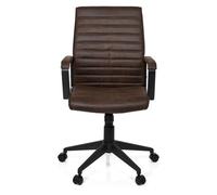 Chaise de bureau LODGE simili-cuir marron foncé hjh OFFICE