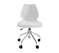 Kartell Maui, Chaise Tournante Réglable en Hauteur, Blanc Zinc