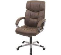Mendler Chaise de bureau HWC-A71 MVG aspect daim marron