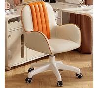 Chaise de bureau moderne à domicile avec revêtement en cuir PU, chaise de bureau pivotante et roulante avec accoudoirs pour jeux sur ordinateur, étude et chambre à coucher (gris clair) Octopus feet