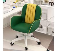 Chaise de bureau moderne à domicile avec revêtement en cuir PU, chaise de bureau pivotante et roulante avec accoudoirs pour jeux sur ordinateur, étude et chambre à coucher (gris clair) Octopus feet