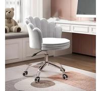 Chaise de bureau moderne en tissu rose pour bureau, bureau, maison, jeu, sédentaire, dossier comtable pivotant, chaise de coiffeuse B