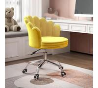 Chaise de bureau moderne en tissu rose pour bureau, bureau, maison, jeu, sédentaire, dossier comtable pivotant, chaise de coiffeuse B