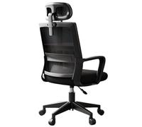 Chaise de Bureau Moderne et Simple, Design Ergonomique, Coussin de Rebond épaissi, avec Appui-tête, accoudoirs et roulettes, adaptée aux études à Domicile et aux salles de réunion d'affaires D