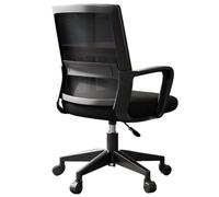 Chaise de Bureau Moderne et Simple, Design Ergonomique, Coussin de Rebond épaissi, avec Appui-tête, accoudoirs et roulettes, adaptée aux études à Domicile et aux salles de réunion d'affaires A