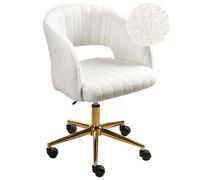 Chaise de Bureau Moderne Pivotante et Hauteur Réglable en Bou lanc Cassé