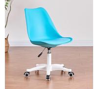 Chaise de Bureau Moderne sans accoudoirs en Acrylique avec roulettes : mobilité et Style garantis. Pivotante à 360°, réglable en Hauteur et Ergonomique pour Un Confort et Une fonctionnalité