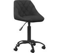 vidaXL Chaise de bureau - Siège pivotant ergonomique, hauteur réglable, velours noir