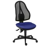 Chaise de bureau Open Point dossier maille contact permanent assise bleu