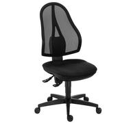Chaise de bureau Open Point dossier maille contact permanent assise noire