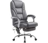 Chaise de bureau Pacific CLP en similicuir avec fonction massage,grise