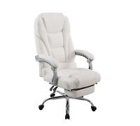 Chaise de bureau Pacific CLP en similicuir pivotante et réglable en hauteur,blanc