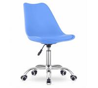 Chaise de Bureau Pivotante ALBA - Confort Ergonomique et Polyvalence | Hauteur Réglable | Coloris Bleu | à roulettes