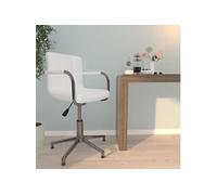 vidaXL Chaise de bureau pivotante 334749 – Blanc similicuir