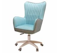 Chaise de Bureau pivotante Bleue à Hauteur réglable en Cuir avec Motif Patte de Chat, idéale pour la Maison, la Chambre à Coucher, Le Maquillage, la Coiffeuse, Design Ergonomique