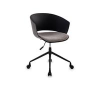 Chaise de bureau pivotante DAGMA, en plastique - Noir