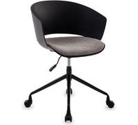 Chaise de bureau pivotante DAGMA, en plastique - Noir