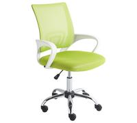Chaise de Bureau Pivotante en Tissu Réglable en Hauteur et Inclinable Vert Citro