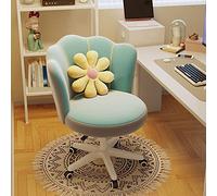 Chaise de Bureau pivotante en Velours Moderne, Chaise de Jeu et d'ordinateur, Hauteur réglable, Joli Motif Floral pour Salle de Maquillage et Chambre à Coucher, Chaise de Bureau élégante ave