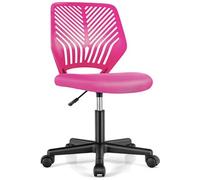 Chaise de Bureau Pivotante Enfants avec Hauteur Réglable 77-89cm (Rose)