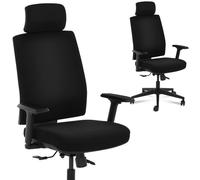 Chaise de bureau pivotante ergonomique avec appui-tête, capacité de charge maxim