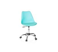 HJH Office Chaise de bureau FANCY PRO – pivotante à roulettes, hauteur réglable – Turquoise