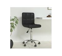 Chaise de Bureau Pivotante Noir Similicuir Siège Ordinateur Ergonomique vidaXL