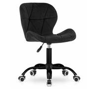 Chaise de bureau, pivotante, pour chambre d'enfant ou de bureau, hauteur d'assise en velours de qualité supérieure, hauteur d'assise : 43,5 à 56 cm, base à 5 rayons sur roues en caoutchouc pour une