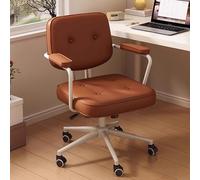 Chaise De Bureau Pivotante,Siège Pivotant Mobile,Peu Encombrante,Réglable En Hauteur,Adaptée À Une Utilisation Dans Un Domicile Et for Les Jeux Vidéo(Brown,White Claw)