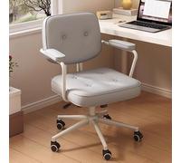 Chaise De Bureau Pivotante,Siège Pivotant Mobile,Peu Encombrante,Réglable En Hauteur,Adaptée À Une Utilisation Dans Un Domicile Et for Les Jeux Vidéo(Gray,White Claw)