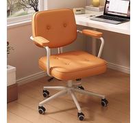 Chaise De Bureau Pivotante,Siège Pivotant Mobile,Peu Encombrante,Réglable En Hauteur,Adaptée À Une Utilisation Dans Un Domicile Et for Les Jeux Vidéo(Orange,White Claw)