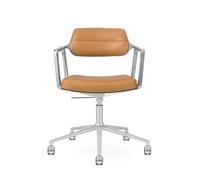 Chaise de bureau pivotante Vipp 453+ Vipp brun, Designer Vipp Design, 67x70-77.5x67 cm