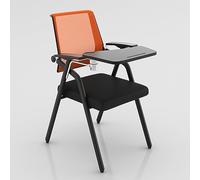 Chaise de bureau pliable pour étudiant avec tableau d'écriture attaché, chaise de bureau en maille pour ordinateur, idéale pour la formation commerciale et les études