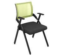 Chaise de bureau pliable verte pour la maison et la salle de conférence. Sièges du personnel multipersonnes, capacité de 50 kg, idéal pour la formation scolaire, design ergonomique, dimensions : 40 x