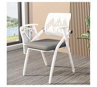 Chaise de bureau pliante avec accoudoirs, design emboîtable, support dorsal en maille, grand tableau d'écriture pour la maison, les fêtes, l'église