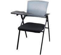 Chaise de bureau pliante multifonction avec tablette rembourrée disponible en noir, gris et vert. Idéal pour bureau, chambre, salon, salle d'étude, salle de classe, hôtel, station de télévision