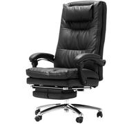 Chaise De Bureau Portable Réglable De 90° À 155° - Fauteuil De Direction Souple, Inclinable Et Pivotant, Montage Facile