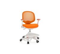HJH Office Chaise pour enfants Kid Ergo 736418 Tissu orange maille, repose-pieds, réglable, pivotante