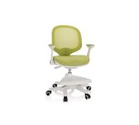 hjh OFFICE 736414 Chaise pour des Enfants Kid Ergo Tissu/Tissu Vert Maille Repose-Pieds pratiquement réglable en Hauteur, pivotant