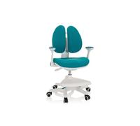 hjh OFFICE 736416 Chaise pour des Enfants Kid Wing Tissu Bleu Repose-Pieds pratiquement réglable en Hauteur, pivotant