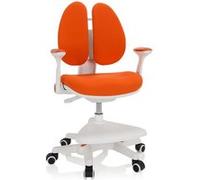 hjh OFFICE 736419 Chaise pour des Enfants Kid Wing Tissu Orange Repose-Pieds pratiquement réglable en Hauteur, pivotant