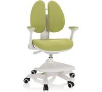 HJH Office Chaise enfant Kid Wing 736417 Tissu, repose-pieds, réglable en hauteur, pivotante Vert