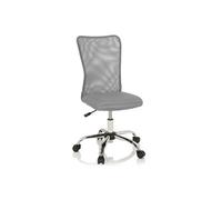 hjh OFFICE 691016 Chaise Pivotante pour Enfants KIDDY Net I Tissu Maille, Hauteur Réglable, Dossier Ergonomique, Gris