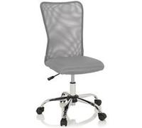 HJH Office Chaise pivotante enfant KIDDY Net I Maille Hauteur réglable Dossier ergonomique Gris