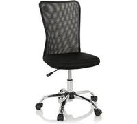 hjh OFFICE 691015 Chaise Pivotante pour Enfants KIDDY Net I Tissu Maille, Hauteur Réglable, Dossier Ergonomique, Noir