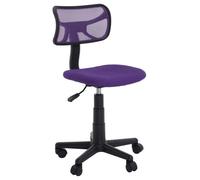 Chaise De Bureau Pour Enfant Milan Fauteuil Pivotant Et Ergonomique, Siège À Roulettes Avec Hauteur Réglable, Mesh Violet Violet