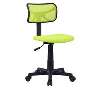 IDIMEX Chaise de Bureau pour Enfant Milan Fauteuil pivotant et Ergonomique sans accoudoirs, siège à roulettes avec Hauteur réglable, revêtement Mesh Vert