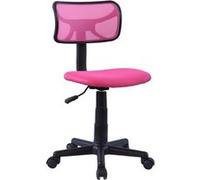 IDIMEX Chaise de Bureau pour Enfant Milan Fauteuil pivotant et Ergonomique sans accoudoirs, siège à roulettes avec Hauteur réglable, revêtement Mesh Rose