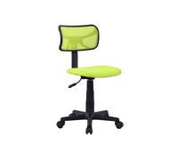 IDIMEX Chaise de Bureau pour Enfant Milan Fauteuil pivotant et Ergonomique sans accoudoirs, siège à roulettes avec Hauteur réglable, revêtement Mesh Vert