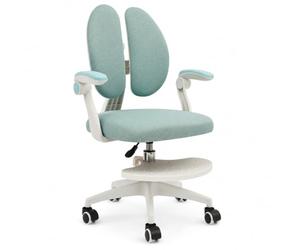 Chaise de bureau pour enfant réglable en hauteur avec double dossier | Chaise de bureau pour enfant avec repose-pieds et accoudoirs rabattables pour plus de confort lors de l'apprentissage et du